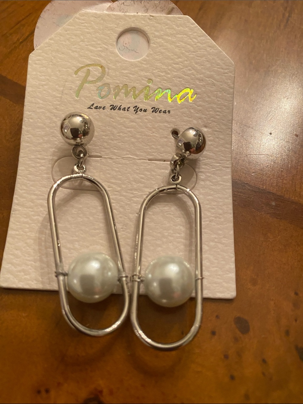 Silver Pearl Drop Earrings